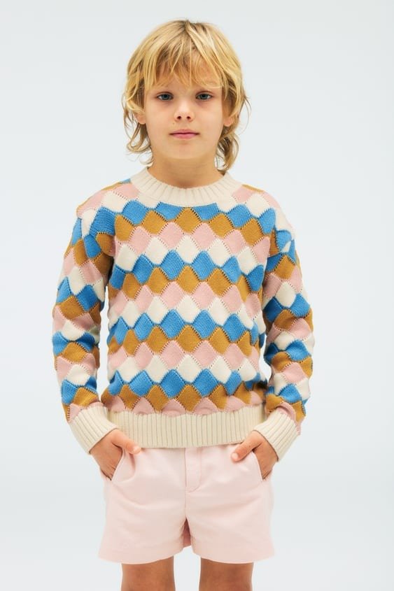COLORBLOCK TEXTURED KNIT SWEATER LIMITED EDITION