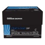 Office Depot Brand Inkjet and Laser Print Paper Letter Size Paper 98 Brightness 24 Lb 500 Sheets Per Ream Case Of 3 Reams - Office Depot
