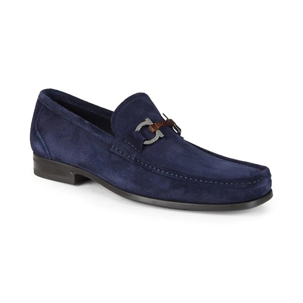 Suede Gancini Loafers