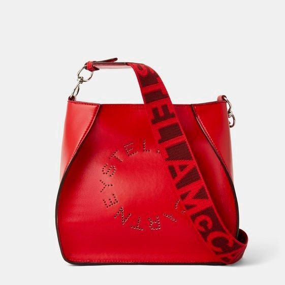 Women's RED Mini Stella Logo Shoulder Bag | Stella McCartney Men