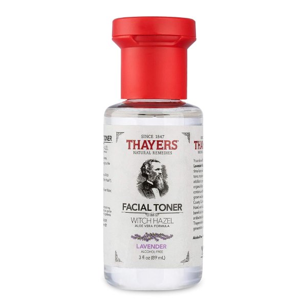 THAYERS Trial Size AlcoholFree Witch Hazel Facial Toner with Aloe Vera Formula, Lavender, 3 Fl Oz