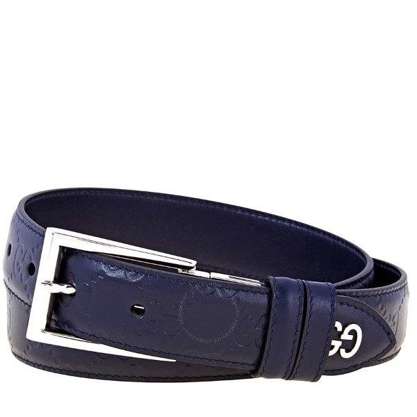Men's Belts D Ring Non Gg Blue Reversible Belt
