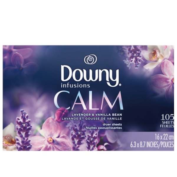 Infusions Fabric Softener Dryer Sheets, Calm, Lavender & Vanilla Bean
