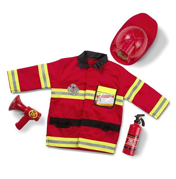 Fire Chief Role Play Costume Set Frustration-Free Packaging Children's