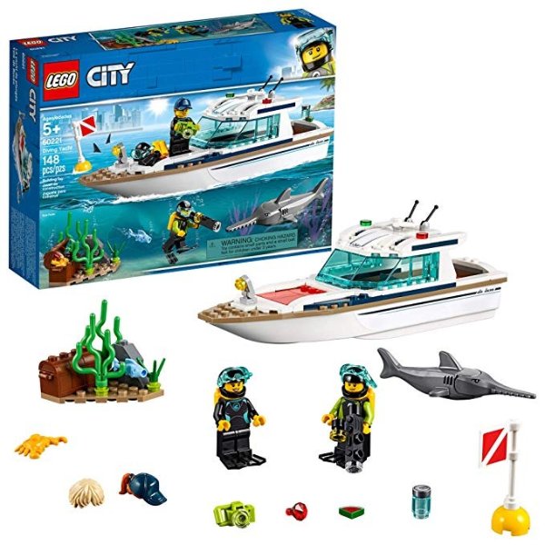City Great Vehicles Diving Yacht 60221 Building Kit (148 Piece)