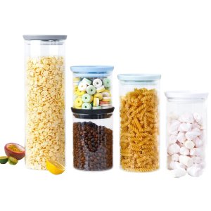 史低价：Emica 玻璃带盖食品收纳储存罐 5件套