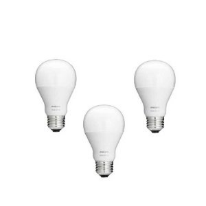 Philips Hue White A19 Light Bulbs, 3-Pack, Amazon Alexa