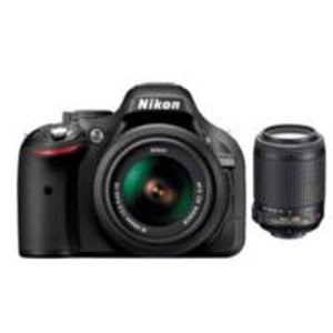 Refurbished Nikon D5200 DSLR Camera + 18-55mm + 55-200mm VR Lenses
