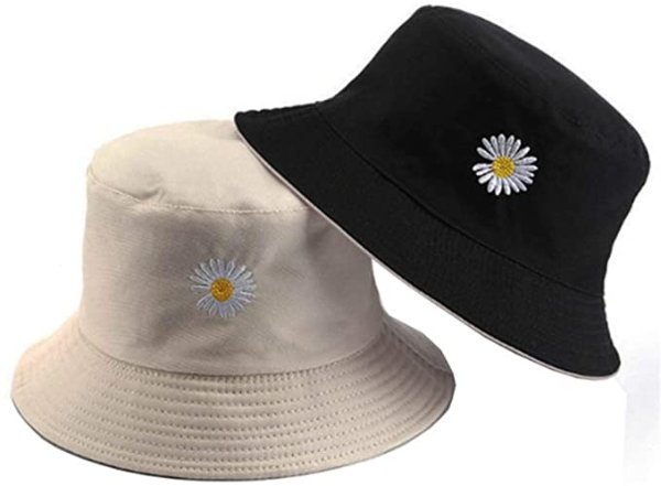 Daisy-Bucket-Hats Reversible Women Summer-Fisherman-Packable Protection