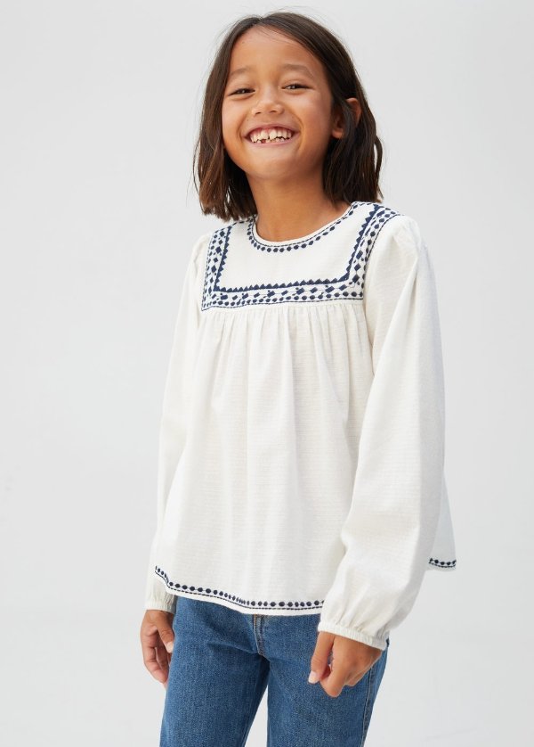 Embroidered details blouse - Girls | OUTLET USA