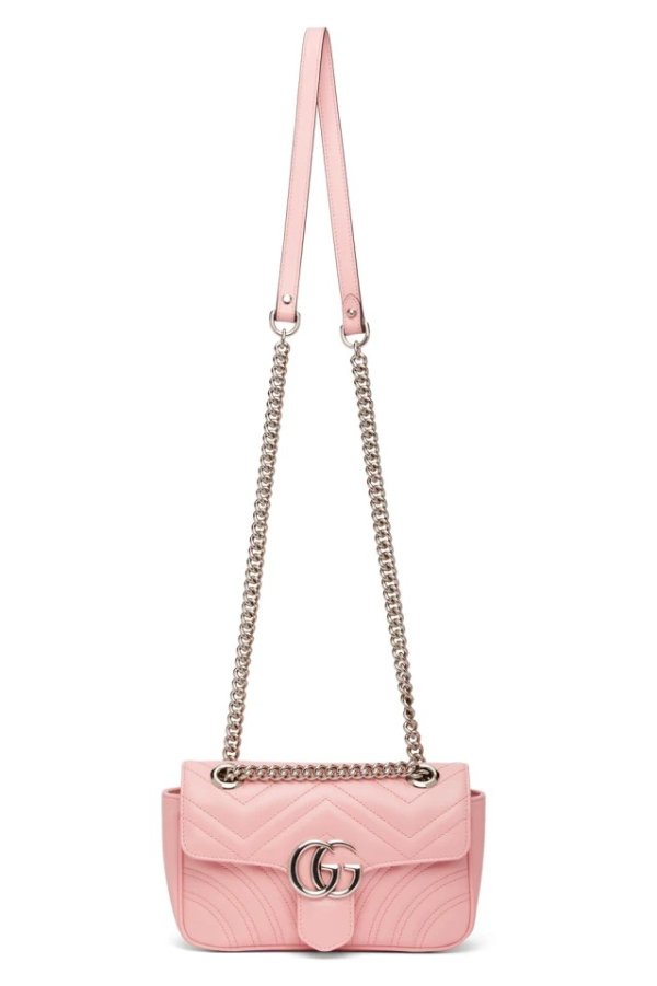 Pink Mini GG Marmont 2.0 Shoulder Bag