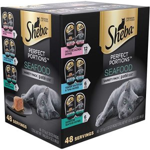 Sheba Perfect Portions Pate Wet Cat Food Trays - Seafood