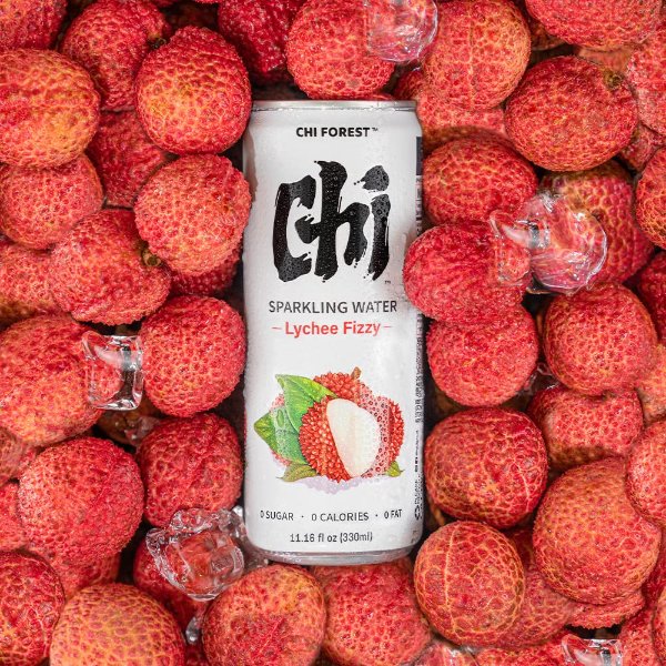 GENKI FOREST Flavored Sparkling Lychee Fizzy 11.15 fl oz Cans(pack of 24)