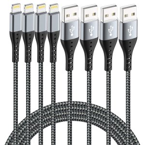 IDISON 4-Pack (3ft 6ft 10ft) iPhone Lightning Cable