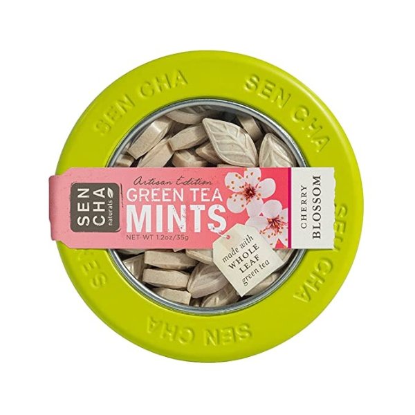 Green Tea Mints, Cherry Blossom, 1.2 oz (Pack of 1)