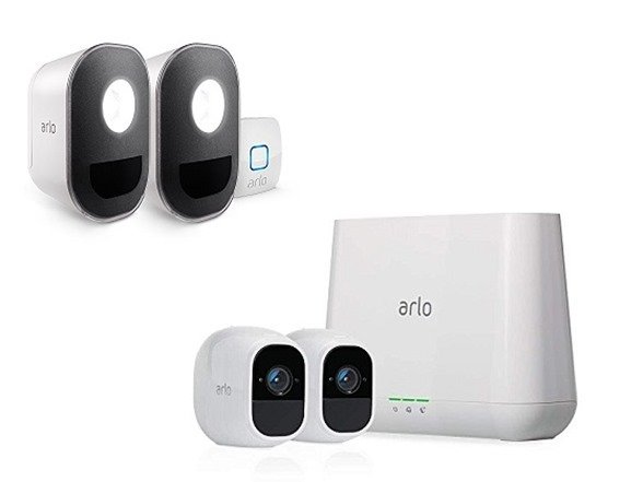 Pro 2 VMS4230P-100NAR Wireless Home Security 2 Camera System + 2-Pack Smart Lights