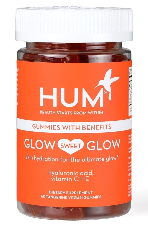 Glow Sweet Glow Vegan Gummies Skin Hydration Dietary Supplement