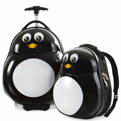 小企鹅儿童行李箱包2件套