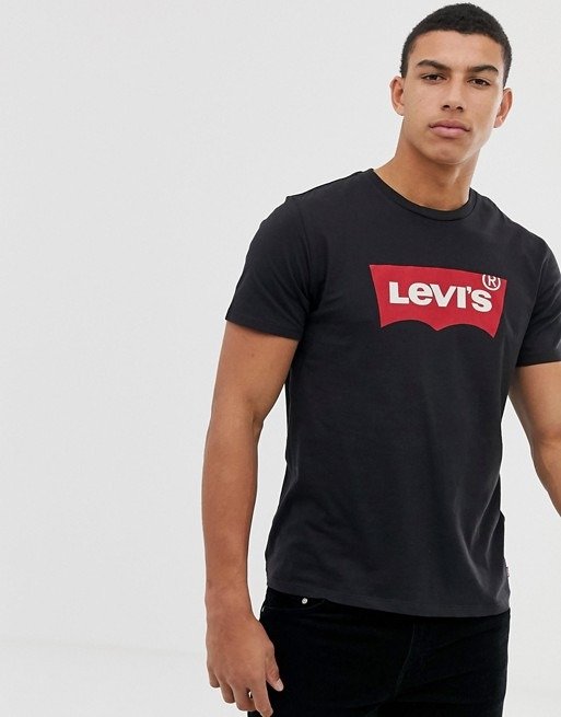 large batwing logo t-shirt in black | ASOS