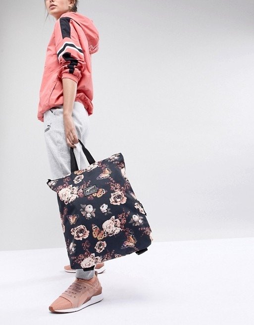 Puma Floral Backpack at asos.com