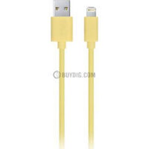Urge Basics Apple Certified 6.5' 8-Pin Lightning to USB Charge and Sync Cable Yellow @ Buydig.com