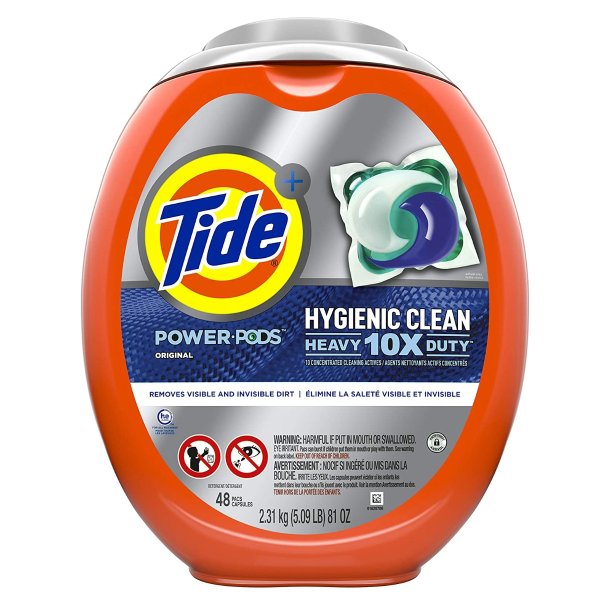 Tide Hygienic Clean Heavy 10x Duty Power PODS Laundry Detergent Pacs,