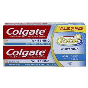 Colgate Total Whitening Toothpaste Twin Pack (two 6oz tubes)
