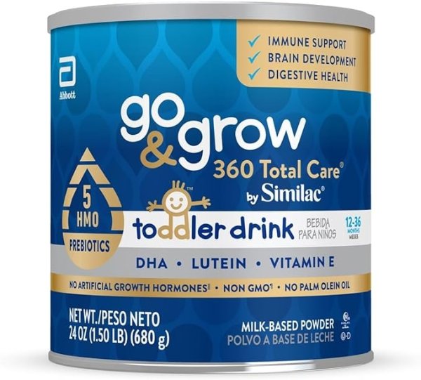 Go & Grow 360 Total Care byToddler Nutritional Drink With 5 HMOs,Powder,24-oz Can