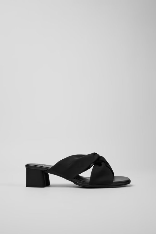 Katie Black recycled PET sandals for women