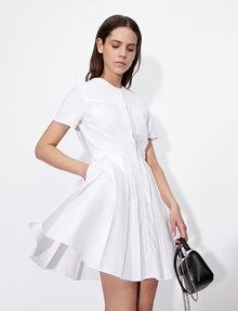 ELASTICATED COTTON OXFORD DRESS, Mini Dress for Women | A|X Online Store