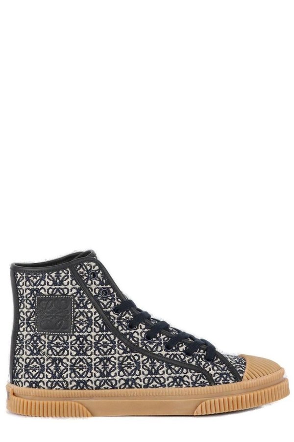 Monogram Lace-Up Sneakers
