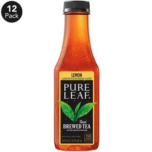 Pure Leaf, Iced Tea, Lemon, Sweetened, Real Brewed Black Tea, 18.5 fl oz. bottles (12 Pack)