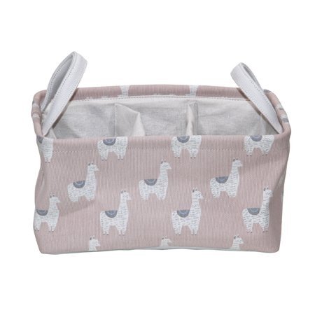 Rectangular Collapsible Storage Llama Fabric Caddy with 2 Dividers