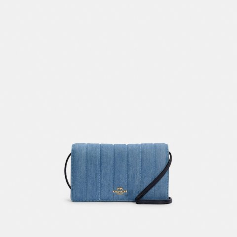 CoachAnna Foldover Crossbody Clutch With Quilting