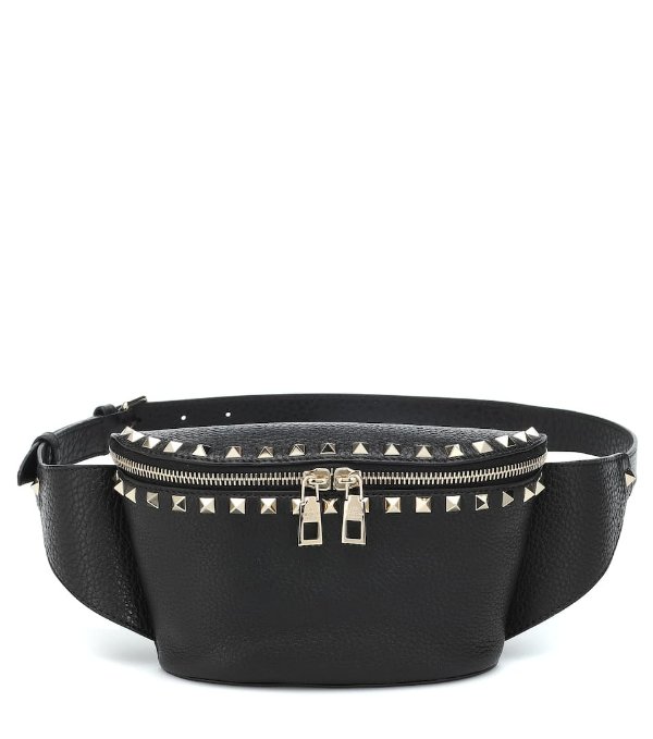 Rockstud Spike leather belt bag