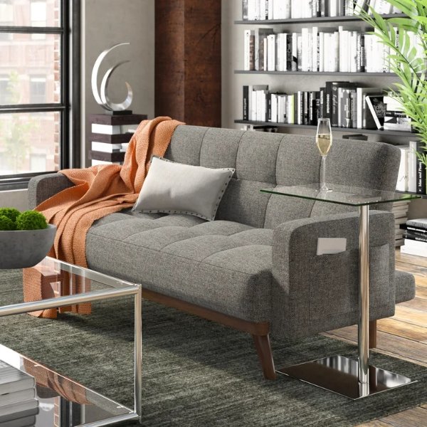 Bowman 79'' Linen Square Arm Sofa