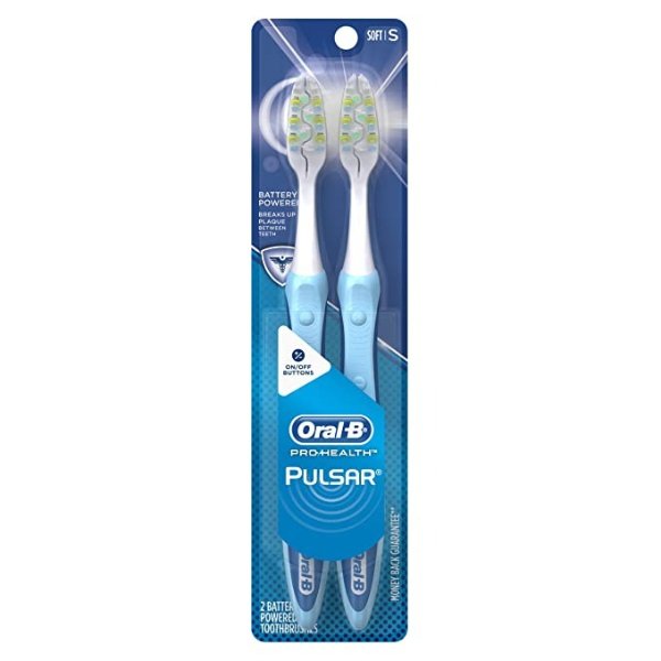 Pulsar Soft Bristle Toothbrush Twin Pack (Colors May Vary)