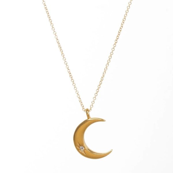 happy graduation 2020 crescent moon with crystal inset necklace