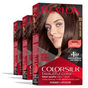 Revlon 3盒染发剂热卖 经典红棕 平均$2/盒