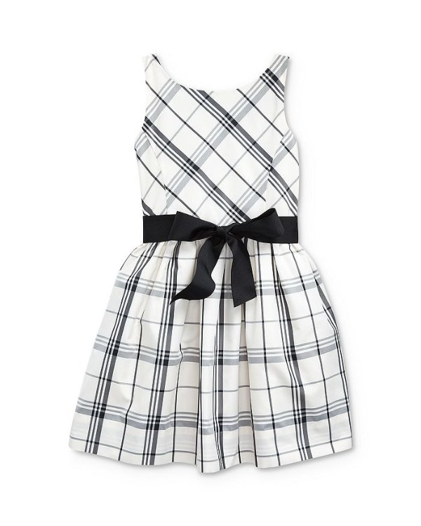 Girls' Plaid Taffeta Dress - Little Kid