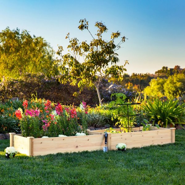 8x2ft Wooden Raised Garden Bed Planter for Garden