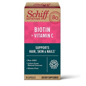 Schiff Biotin & Vitamin C Capsules 30 count