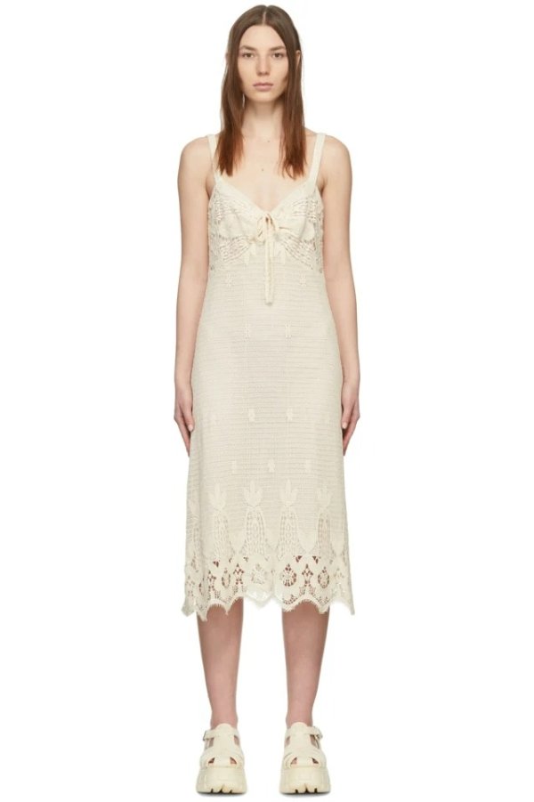 Off-White Lace Euphoria Slip Dress