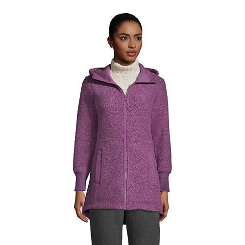 Women's Cozy Boucle Fleece Coat with Hood