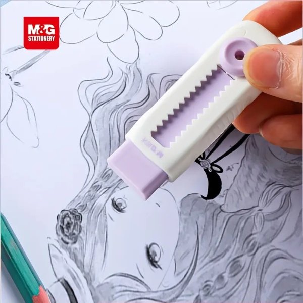 Retractable Candy Color Creative Eraser, No Chips, No Traces, Push Lock Pencil Eraser, Suitable For Drawing And Painting Student Stationery Single Pack