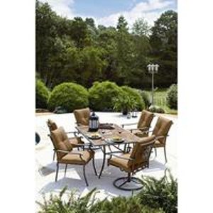 Garden Oasis Emery 7 Piece Cushion Dining Set in Assorted Colors