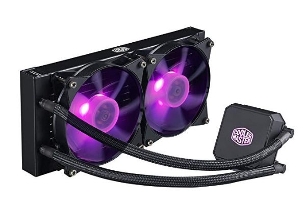 Cooler Master MasterLiquid LC240E RGB All-in-one CPU Liquid Cooler with Dual Chamber Pump Latest Intel/AMD Support (MLA-D24M-A18PC-R1)