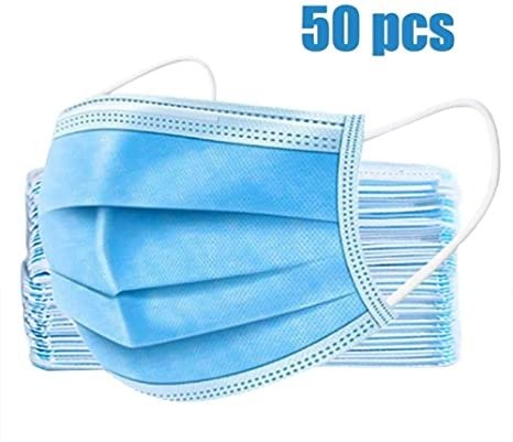 High Filtration And Ventilation Security,50 Pieces Hygiene And Protection Against Surgical Dust Waterproof Cover Blue