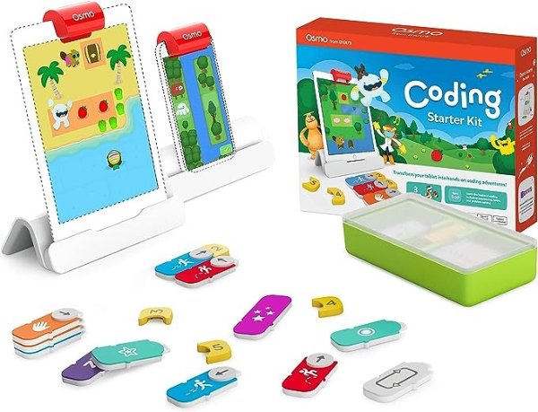 Coding Starter Kit for iPad - 3 Educational Learning Games - Ages 5-10+ - Learn to Code, Coding Basics & Coding Puzzles - STEM Toy (iPad Base Included)