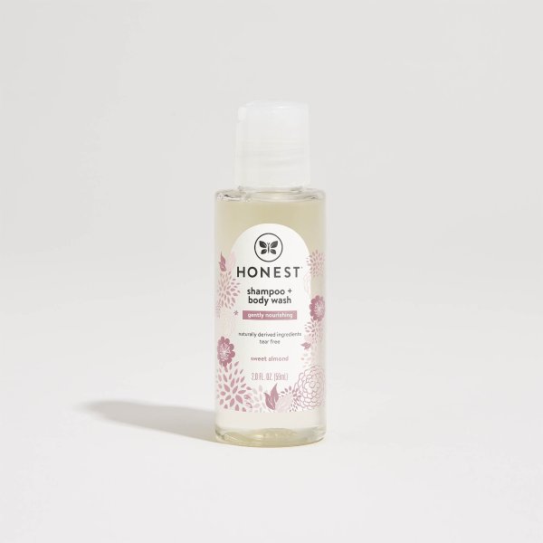 Shampoo + Body Wash, Travel Size, Gently Nourishing